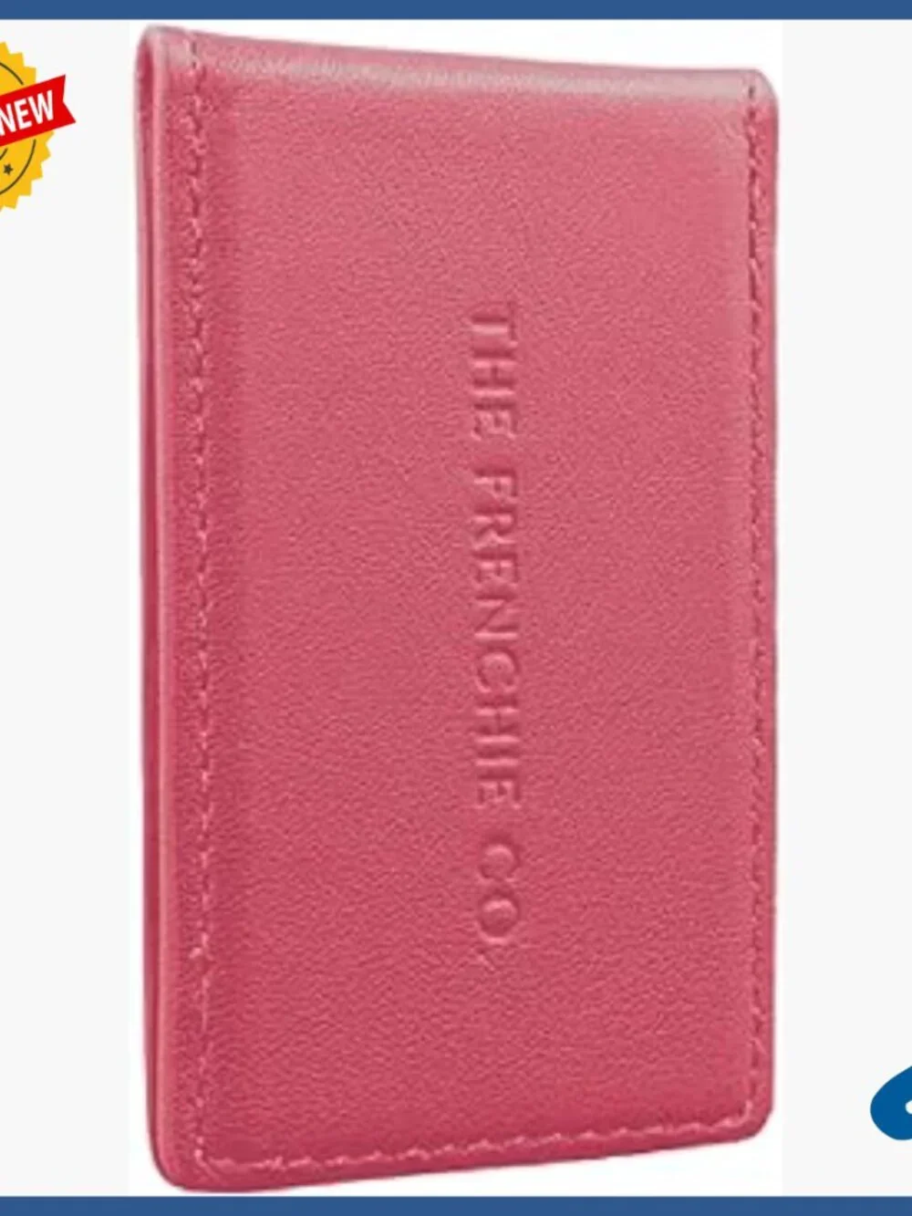Full-Grain Leather Money Clip with AirTag Pocket, Magnetic Cash Holder